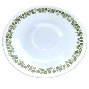 10 Vintage Corelle Spring Blossom saucerplate green
